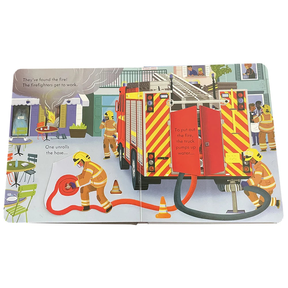 Usborne Peep Inside How A Fire Engine Works Flap Book