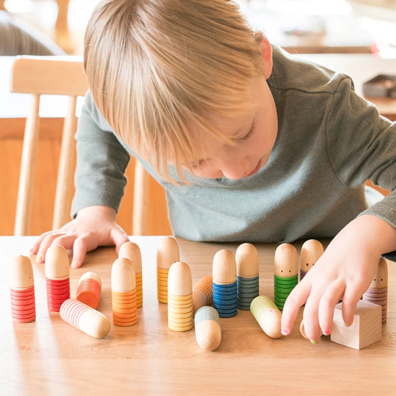 Wooden Rainbow Sensory Play Materials