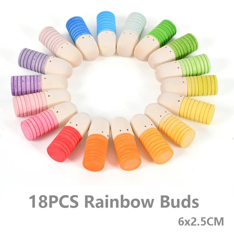 Wooden Rainbow Sensory Play Materials