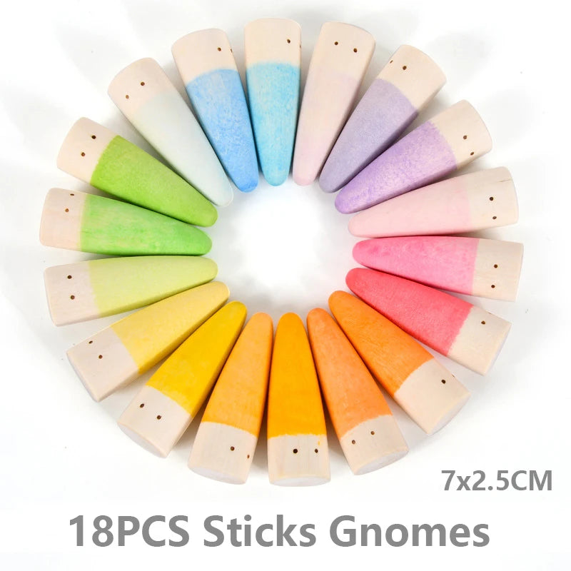 Wooden Rainbow Sensory Play Materials