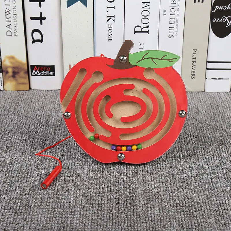 Wooden Magnetic Maze with Pen