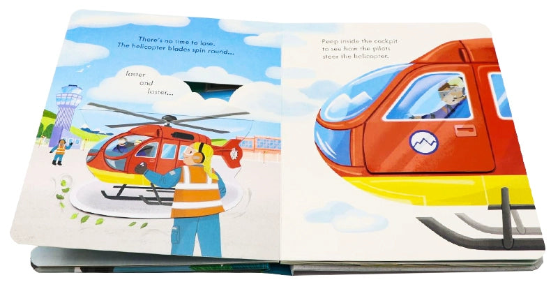 Usborne Peep Inside How A Helicopter Works Flap Book