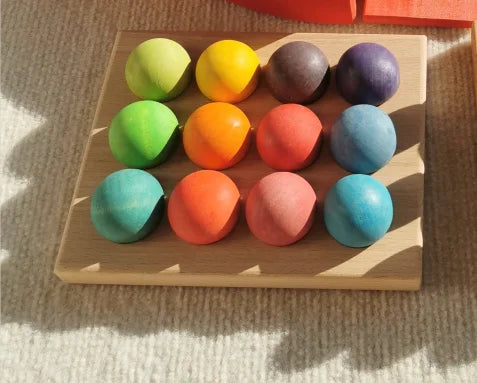 Wooden Stacking Arches and Colour Sorting Balls