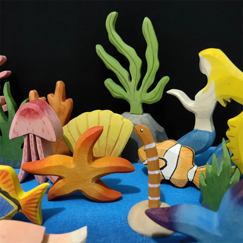 Handmade Wooden Ocean Animal Friends