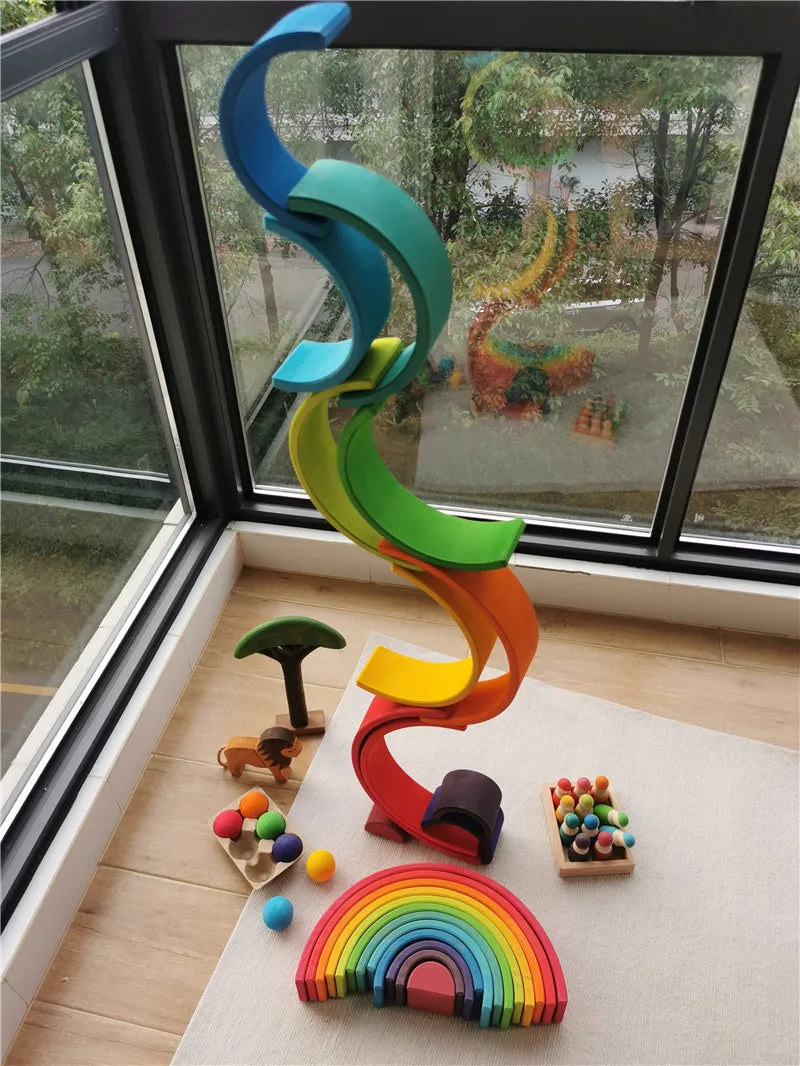 Wooden Stacking Arches and Colour Sorting Balls