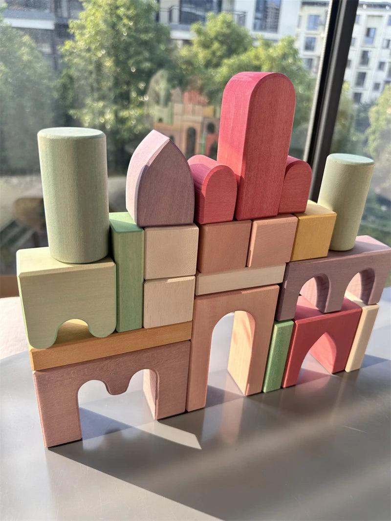 Wooden Castle Stacking Blocks