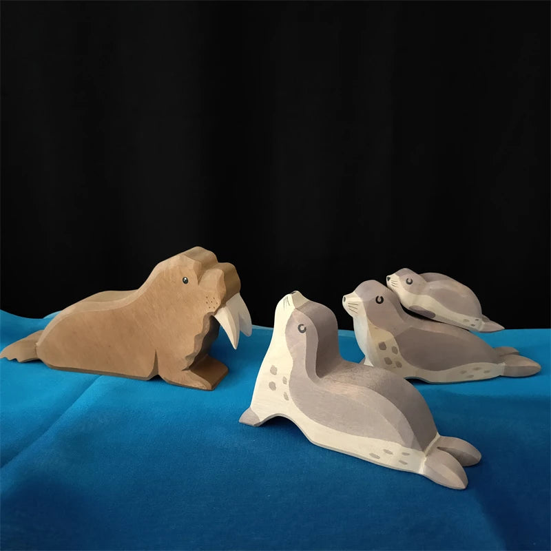 Handmade Wooden Ocean Animal Friends