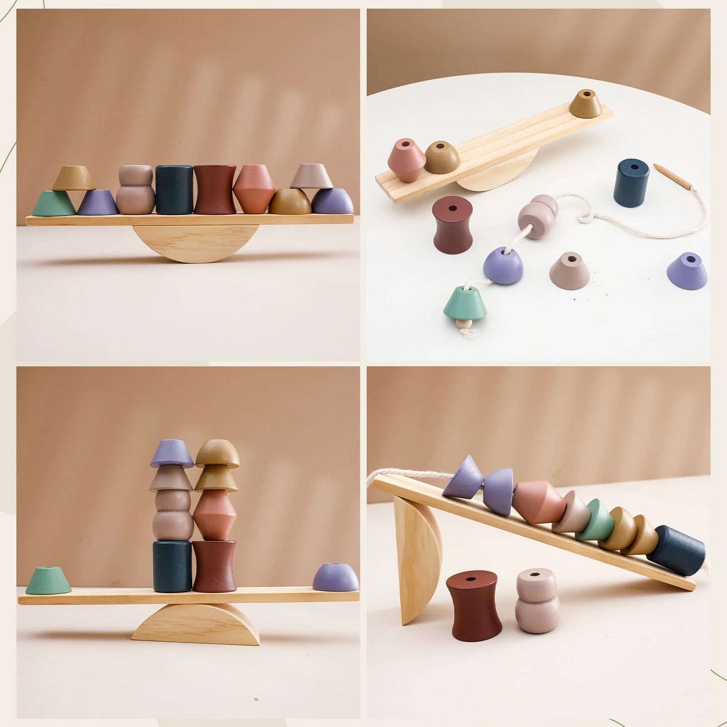 Montessori Wooden Balancing & Stacking Toy