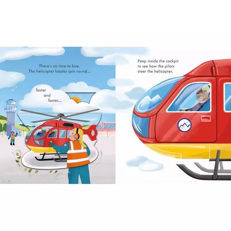 Usborne Peep Inside How A Helicopter Works Flap Book