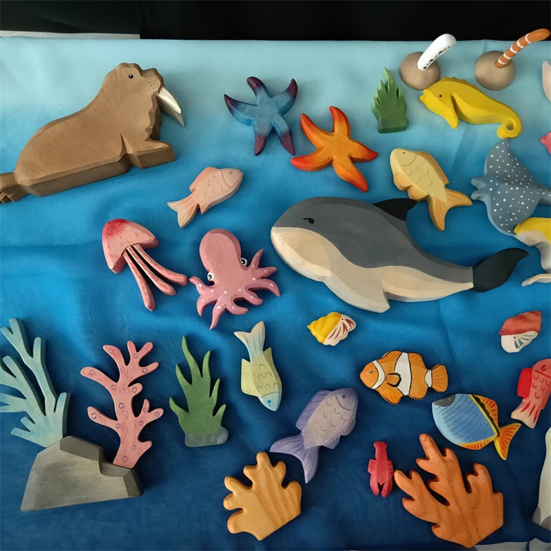 Handmade Wooden Ocean Animal Friends