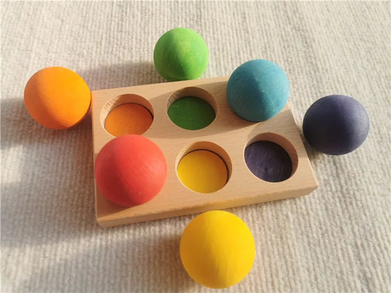 Wooden Stacking Arches and Colour Sorting Balls