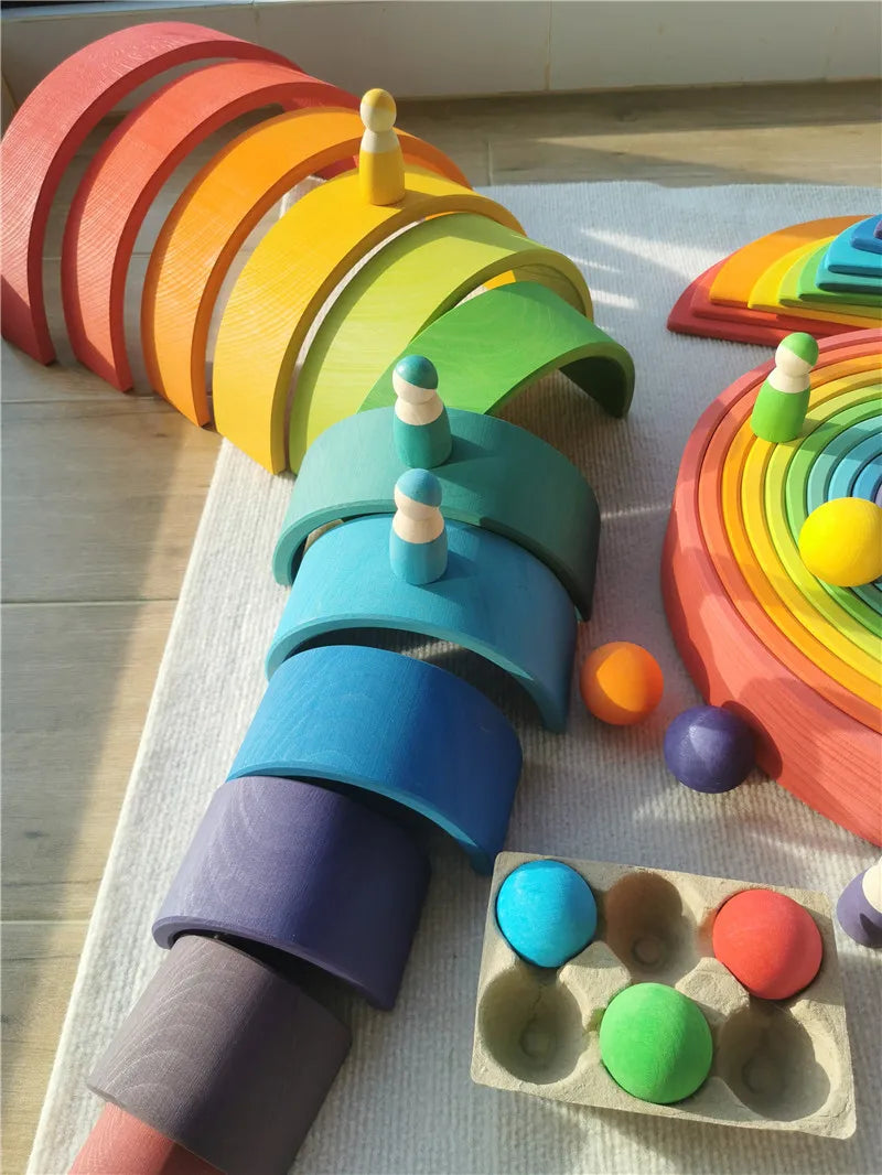 Wooden Stacking Arches and Colour Sorting Balls