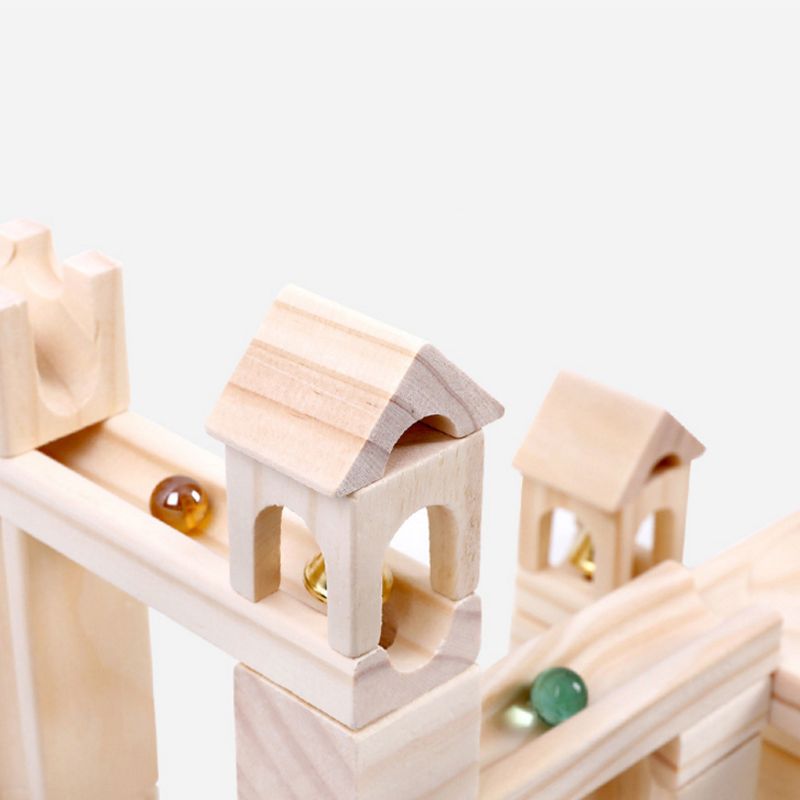 Wooden Marble Track Blocks