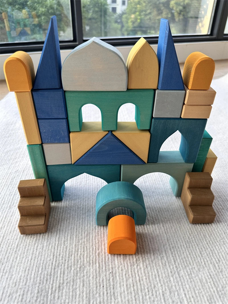 Wooden Castle Stacking Blocks