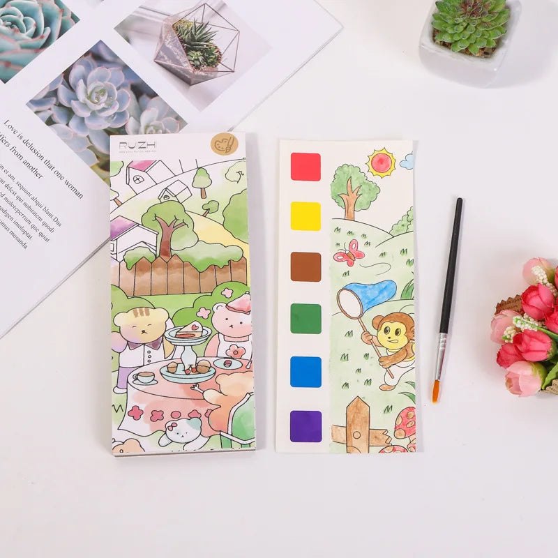 Children's Watercolour Colouring Book