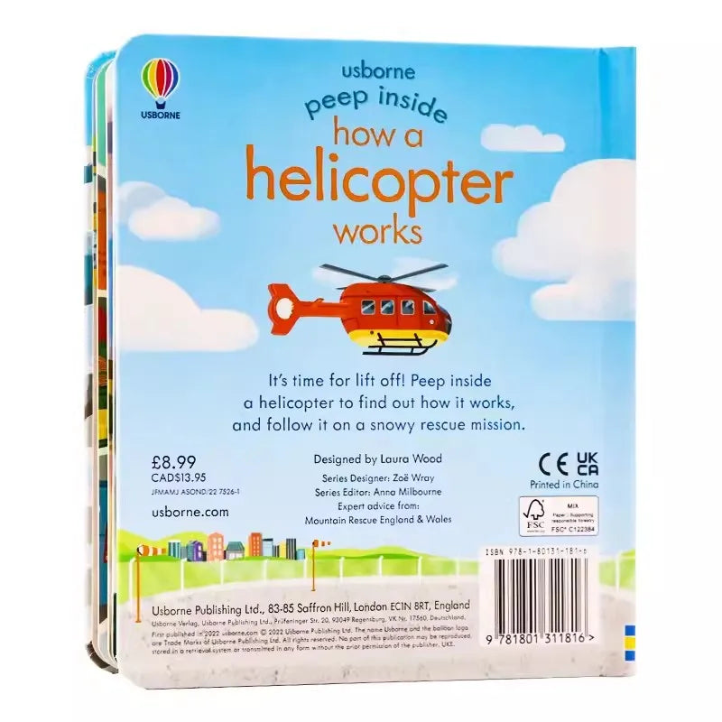 Usborne Peep Inside How A Helicopter Works Flap Book