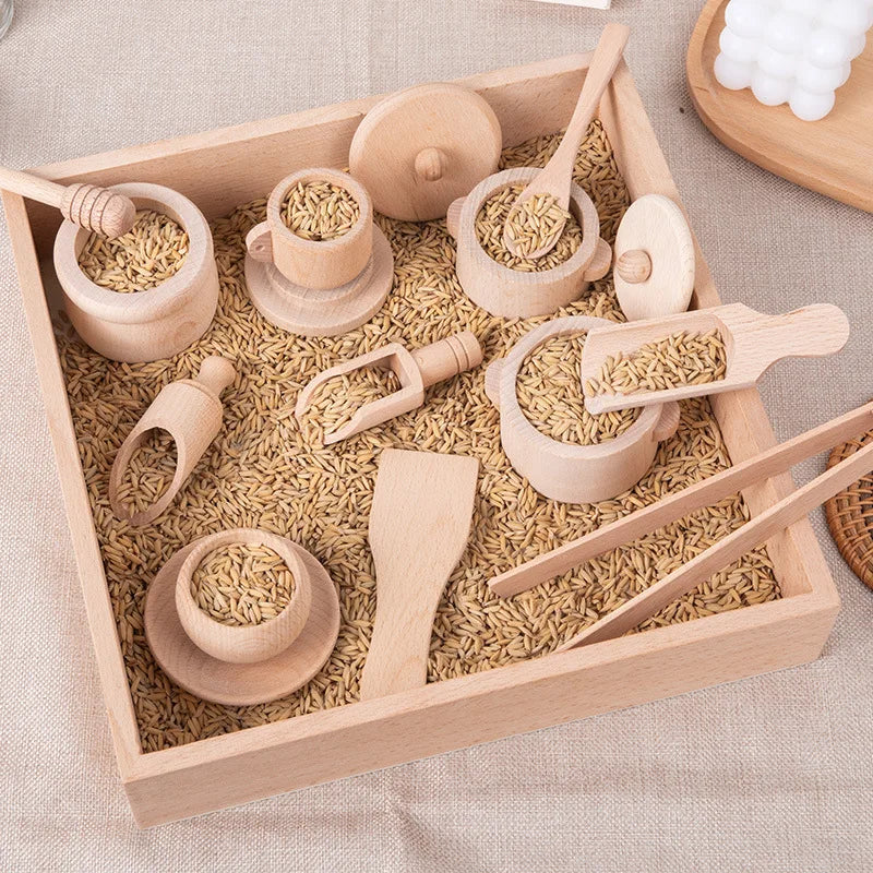 Sensory Tray Wooden Accessories