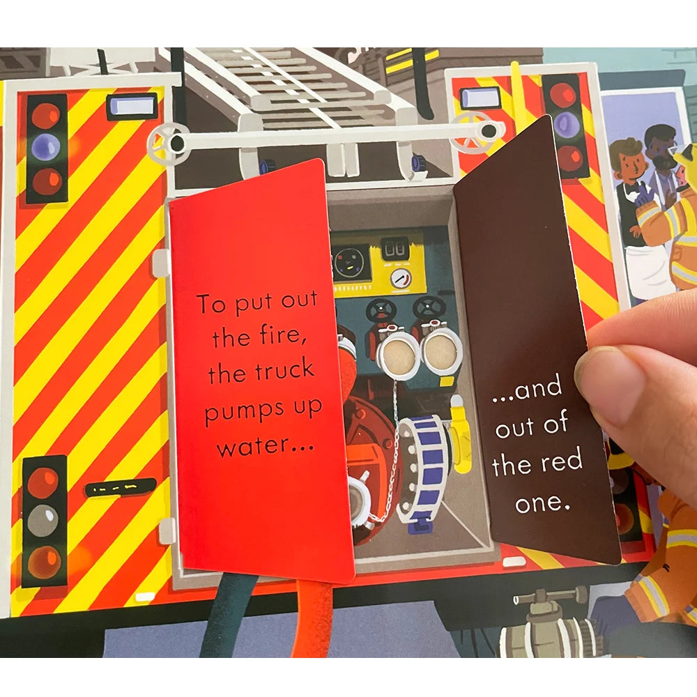 Usborne Peep Inside How A Fire Engine Works Flap Book