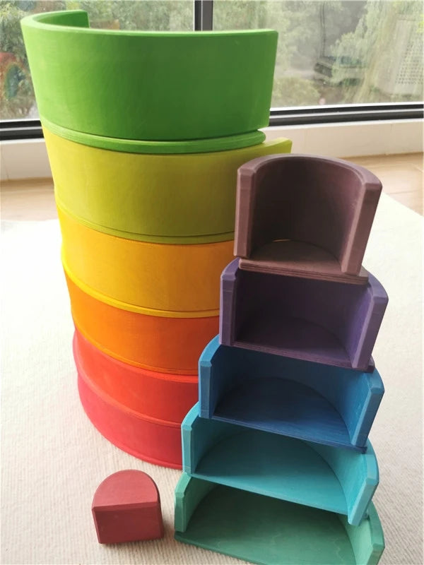 Wooden Stacking Arches and Colour Sorting Balls