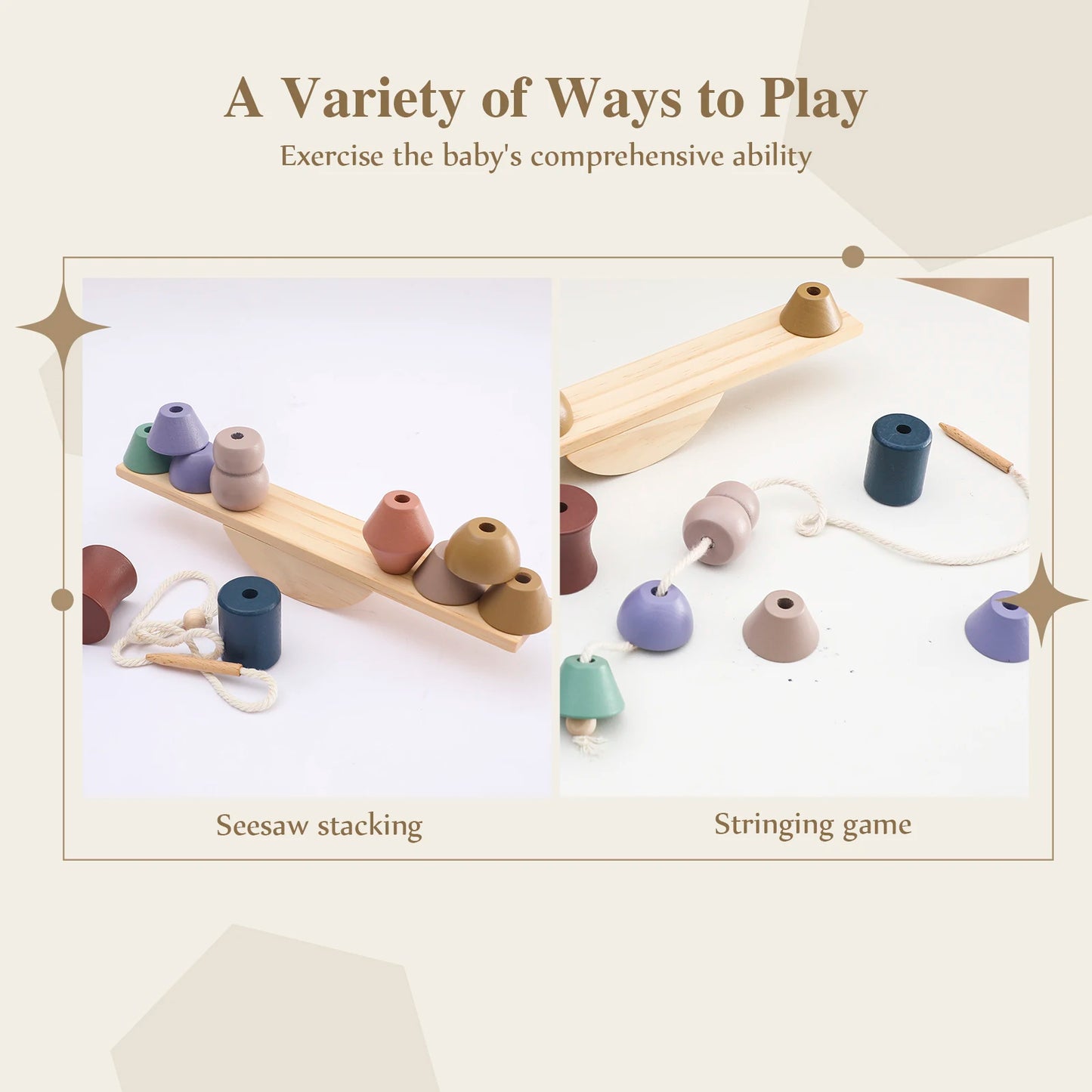 Montessori Wooden Balancing & Stacking Toy