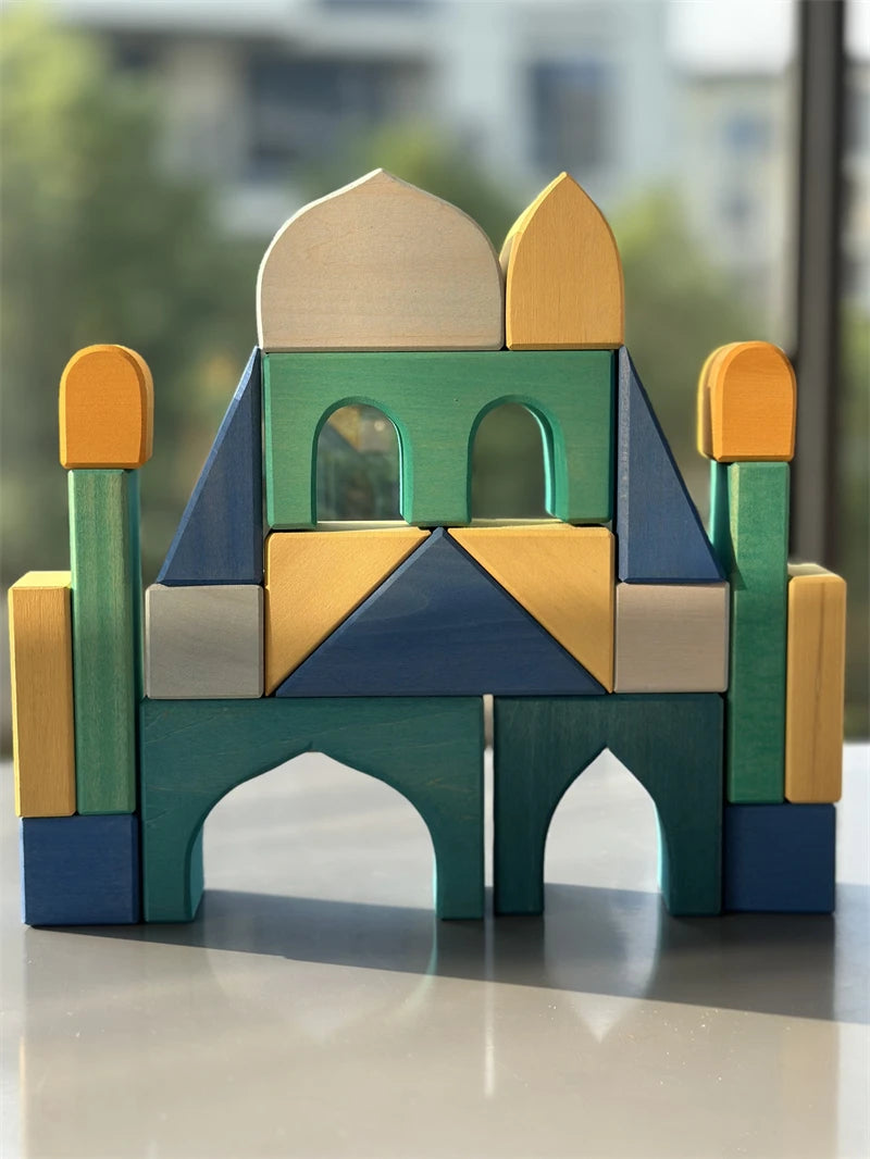 Wooden Castle Stacking Blocks