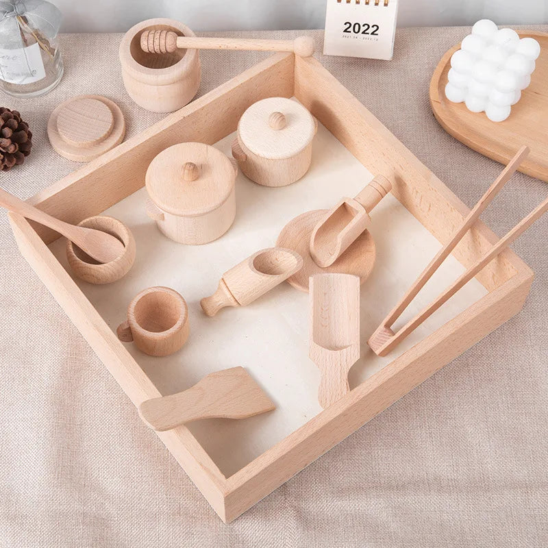 Sensory Tray Wooden Accessories