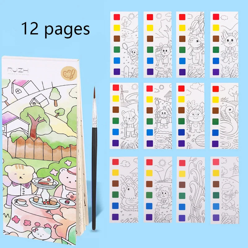 Children's Watercolour Colouring Book