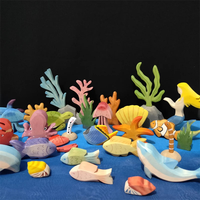 Handmade Wooden Ocean Animal Friends