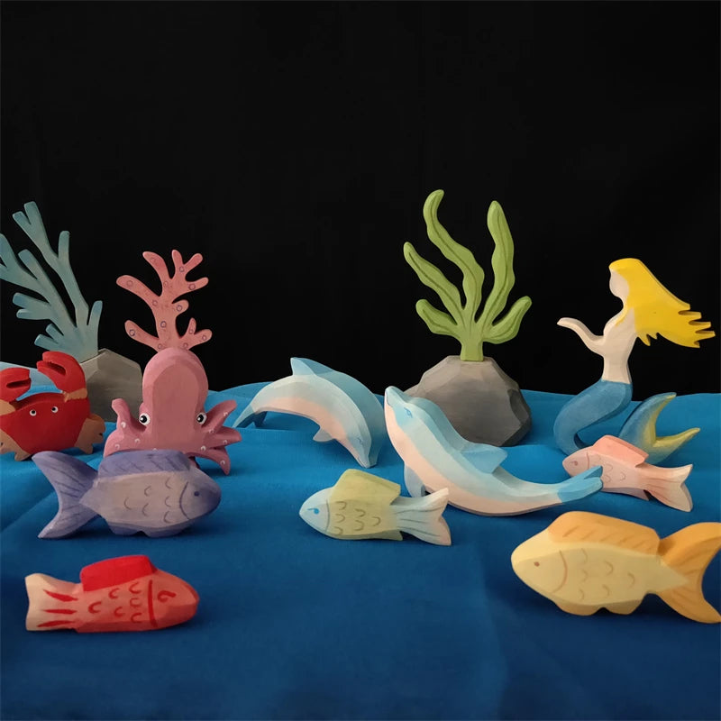 Handmade Wooden Ocean Animal Friends