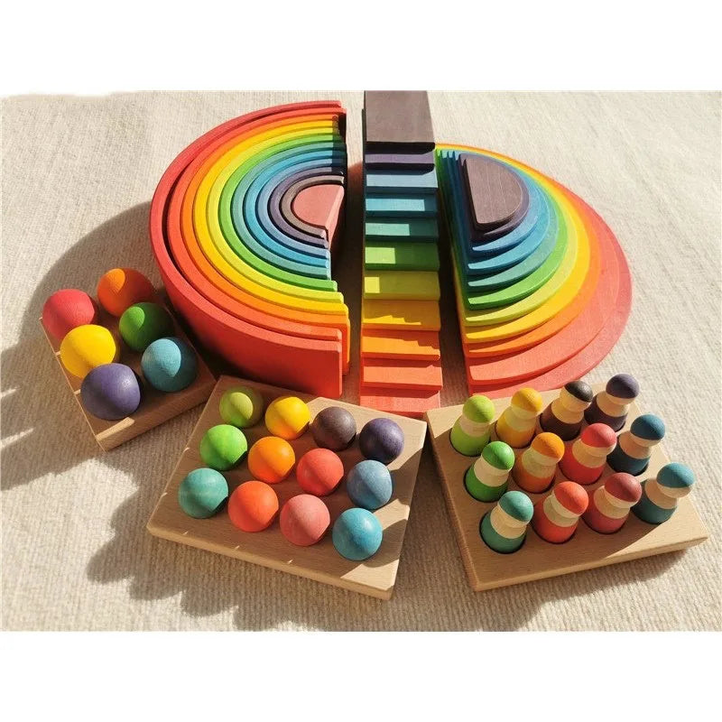 Wooden Stacking Arches and Colour Sorting Balls