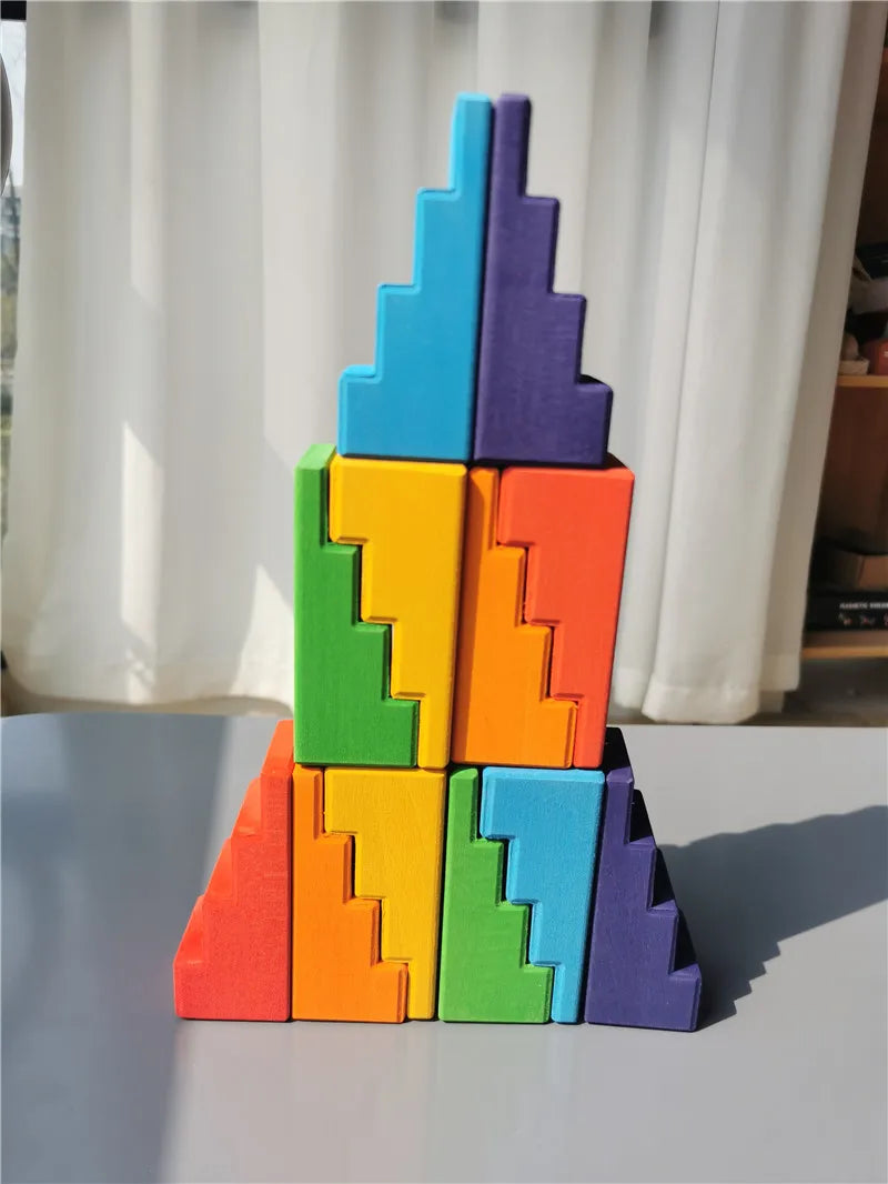 Wooden Castle Stacking Blocks