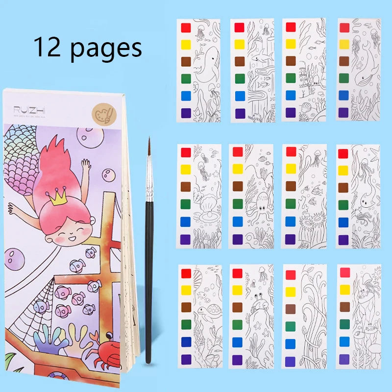 Children's Watercolour Colouring Book