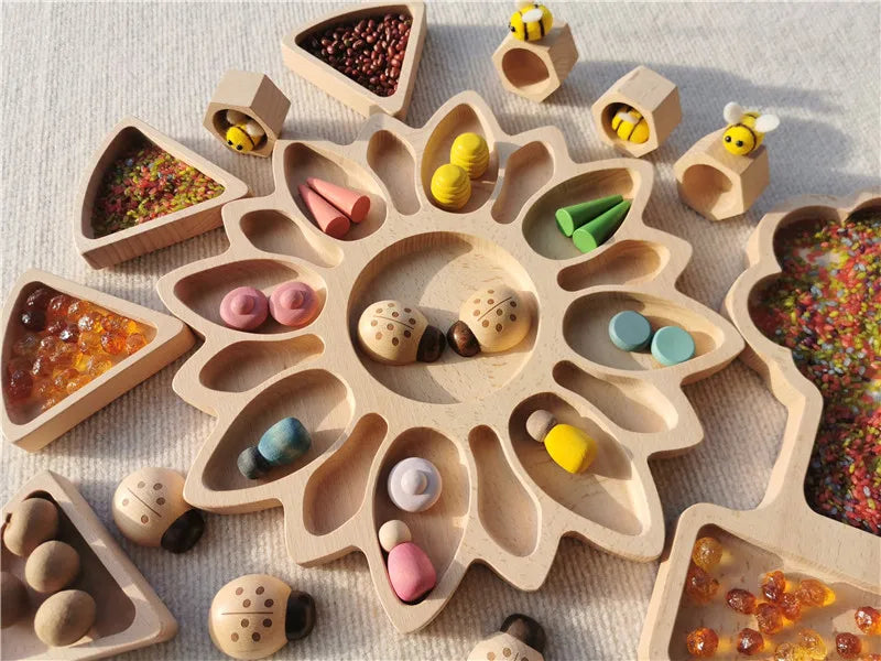 Wooden Sensory Sorting Trays