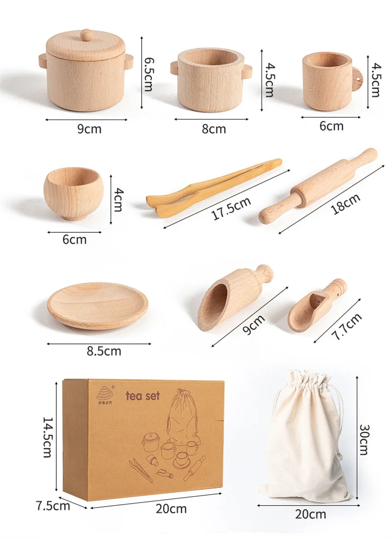 Sensory Tray Wooden Accessories