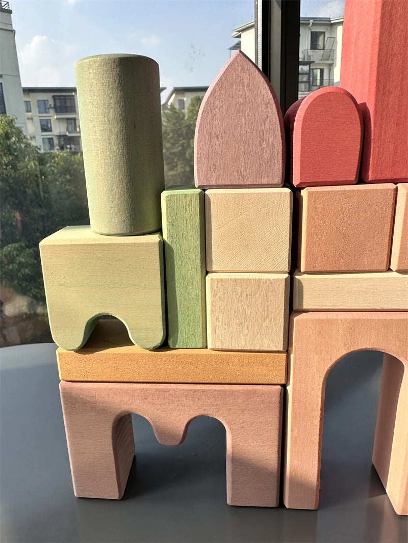 Wooden Castle Stacking Blocks