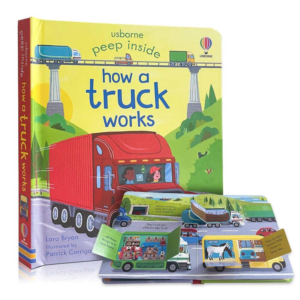 Usborne Peep Inside How A Truck Works Flap Book