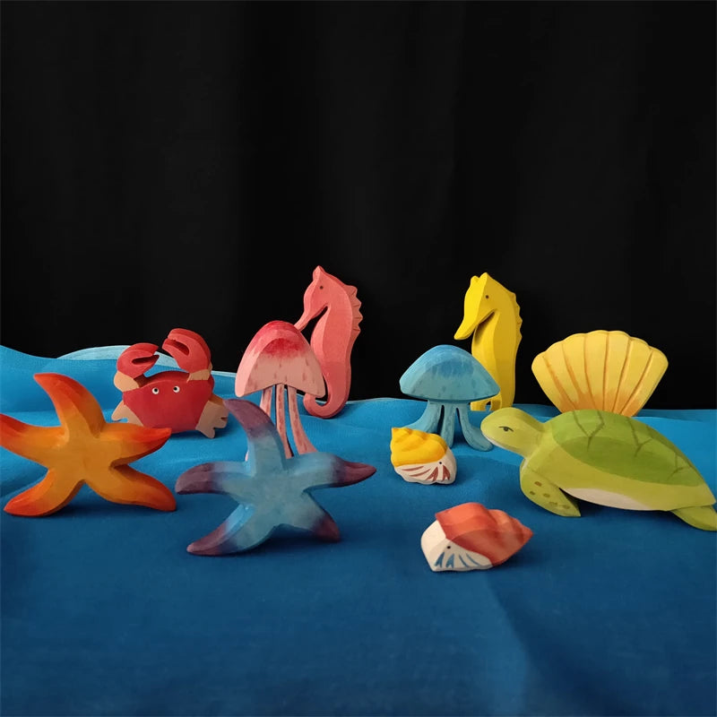 Handmade Wooden Ocean Animal Friends