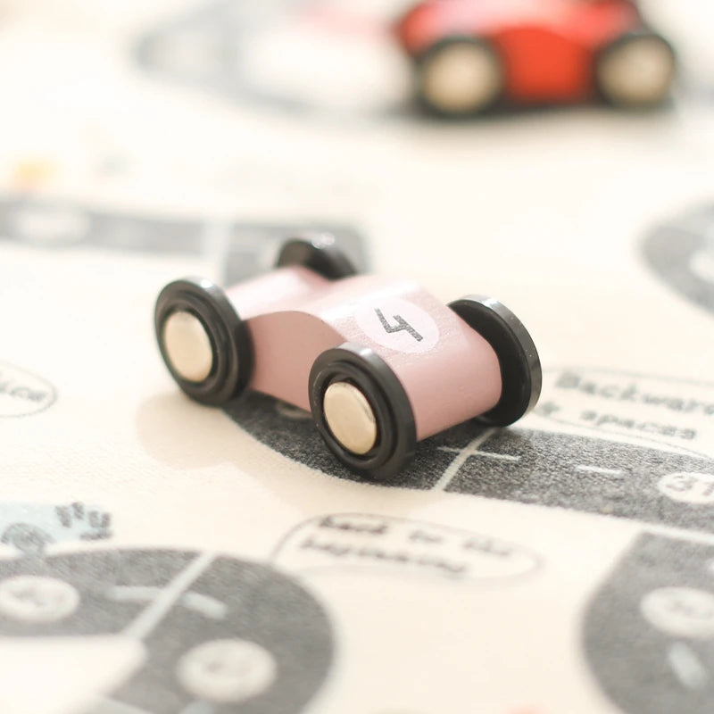 Travel Road Map Game with Wooden Cars & Dice