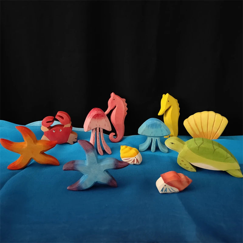 Handmade Wooden Ocean Animal Friends